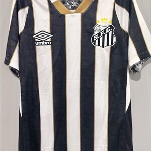 Umbro Black, White, and Gold Jersey